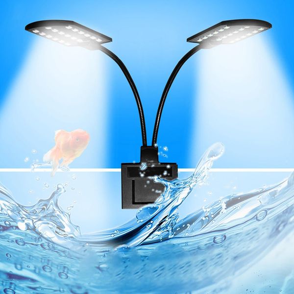 Luce Per Piante D'acquario Luce Per Piante D'acquario Illuminazione Per La Crescita 15W Lampada Per Acquario A Clip Led Luce Per Acquario F��R Acquario-image