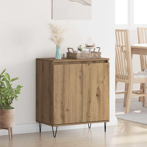 Vidaxl Credenza Artisan In Rovere 60 X 35 X 70 Cm Materiale A Base Di Legno-image