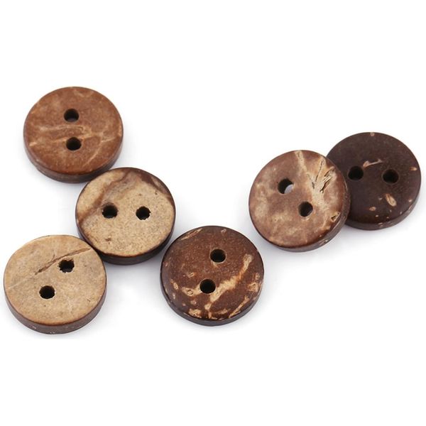 Bafovy 400Pz Bottoni A Guscio Di Cocco 10Mm A 2 Fori Bottoni Da Cucire Rotondi Per La Pratica Artigianale Fai Da Te Scrapbooking Bottoni Di Decorazione Fatti A Mano Accessori Per L'abbigliamento-image