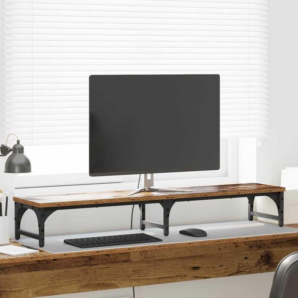 Vidaxl Porta Monitor In Legno Recuperato 105 X 23 X 15,5 Cm Materiale A Base Di Legno-image
