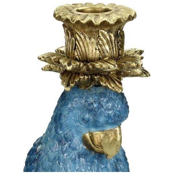 Portacandele Uccello Blu 36 Cm Portacandele Figurina-image