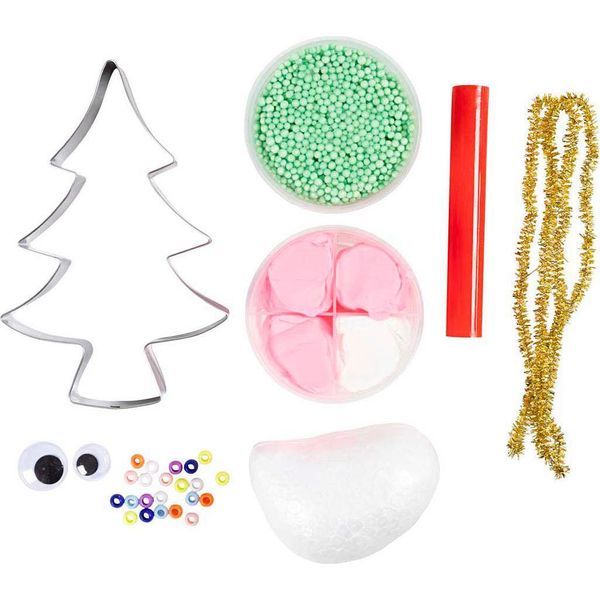 Creativ Company Mini Set Hobby Scultura, Mostri Dell'albero Di Natale, Vari Colori, 1 Confezione-image