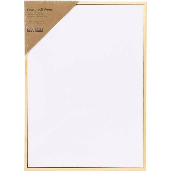 Creativ Company Telaio Con Cornice, A4, Dimensioni 21X29,7 Cm, 280 G, Bianco, 1 Pezzo-image
