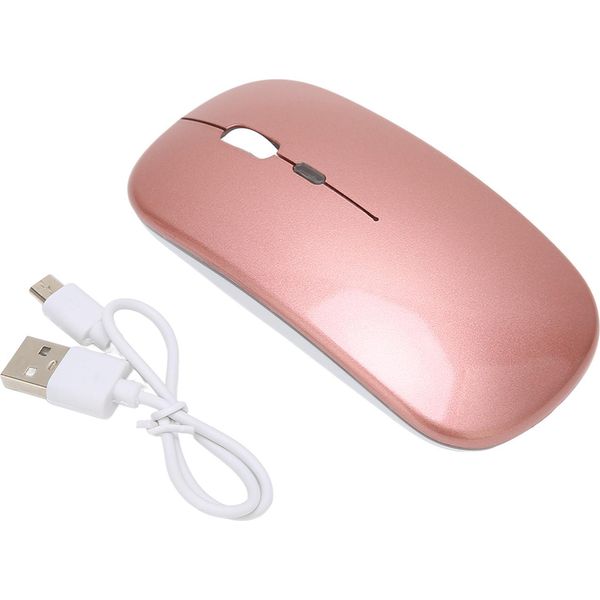 Mouse Wireless Da 2,4 Ghz, Ultrasottile, Ricaricabile, Silenzioso, 1600 Dpi, Illuminazione Colorata, Mouse Da Gioco Con Ricevitore Da 2,4 Ghz Per Laptop E Computer-image