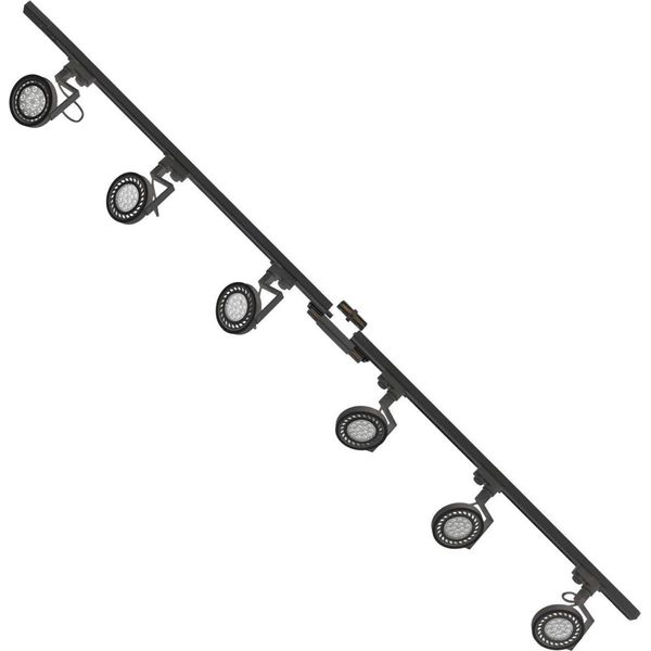 Set Nero Diritto Da 2 M Con Faretti AR111 Monofase 3028 Zuma Line-image