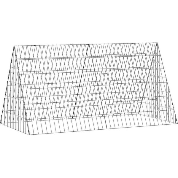 Vidaxl Gabbia Per Polli Argento 110 X 55 X 55 Cm Acciaio Zincato-image