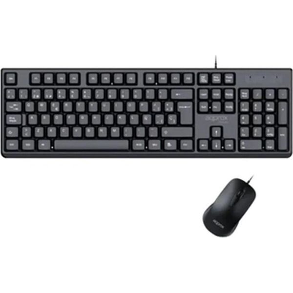 Tastiera Con Mouse Circa! MX245 Nero Spagnolo Qwerty Spagnolo-image