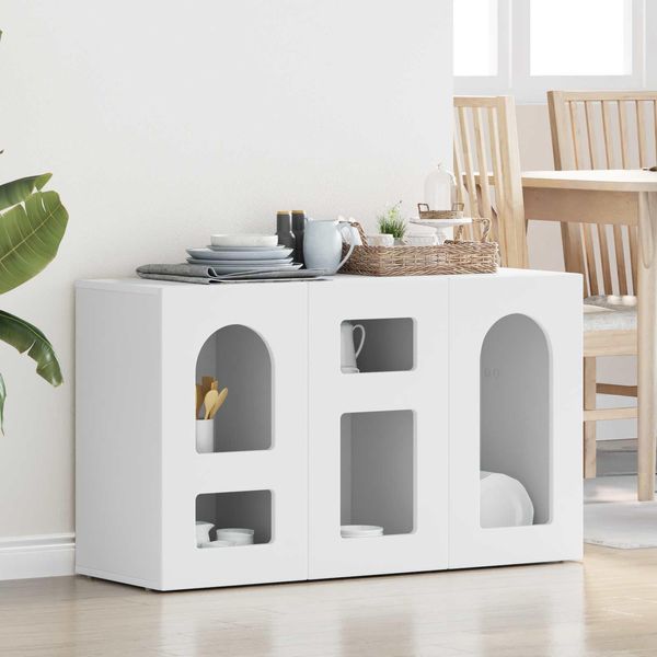 Vidaxl Credenza Bianca 100 X 35 X 59 Cm Materiale A Base Di Legno-image