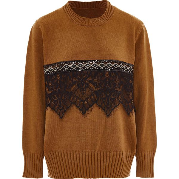 Caissa Damen Strickpullover - Taupe Melange, M-image