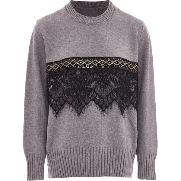 Caissa Damen Strickpullover - Hellgrau Melange, M-image