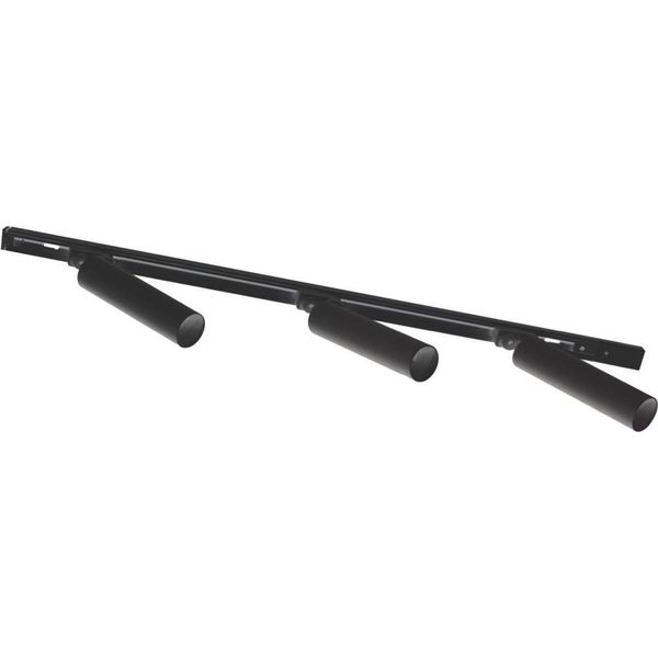 Set Di Binari Rettilinei 1M Nero Con Faretti Monofase 3558 Zuma Line-image
