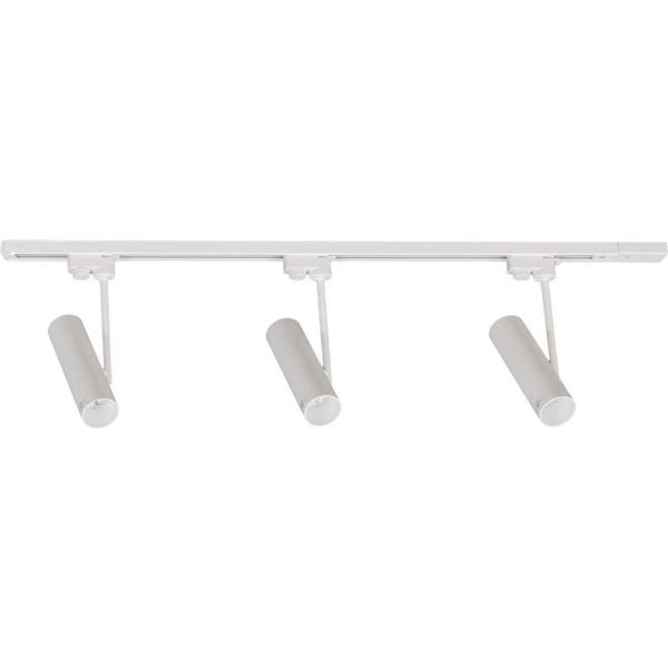 Kit Binario Bianco Diritto Da 1 M Con Faretti Monofase 3557 Zuma Line-image