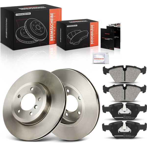 Frankberg 2X Dischi Freno 4X Pastiglie Freno Asse Anteriore Per Bmw Serie 3 E46 Z4 E86 E85 1999-2008-image