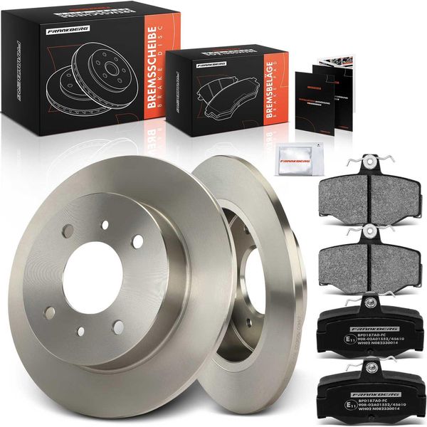 Frankberg 2X Dischi Freno 4X Pastiglie Freno Asse Posteriore Per Nissan Almera Ii Primera Primera Traveller-image
