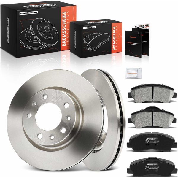 Frankberg 2X Dischi Freno 4X Pastiglie Freno Asse Anteriore Per Peugeot 308 Ii L3 Lb Lh Lp Lw 308 Sw Ii L4 Lc Lj Lr Lx-image