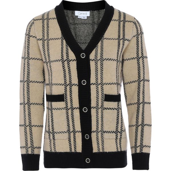 Maglione Da Donna Caneva - Nero E Bianco A Quadri, Xs/S-image
