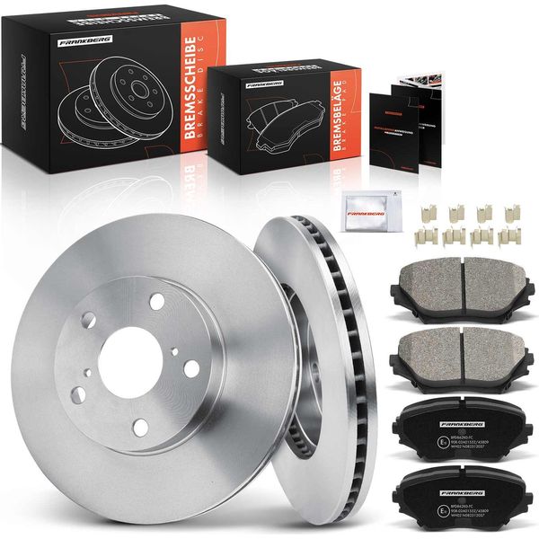 Frankberg 2X Dischi Freno 4X Pastiglie Freno Asse Anteriore Per Toyota Rav 4 Ii A2 1.8L 2.0L 2000-2005-image