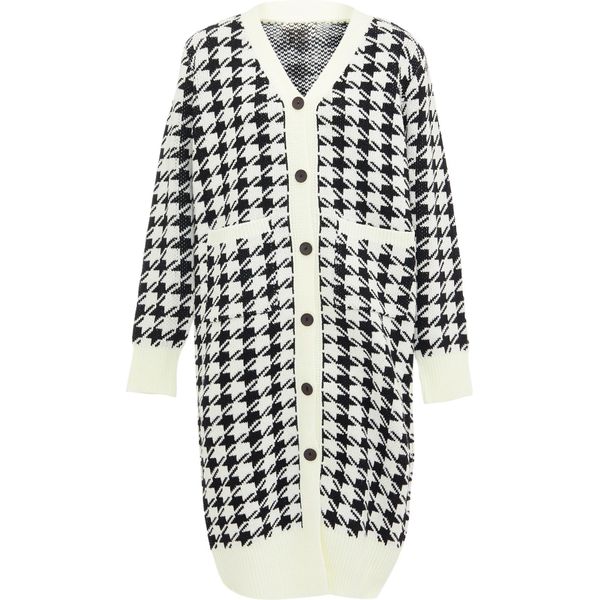 Maglione Da Donna Caneva - Nero E Bianco A Quadri, Xs/S-image