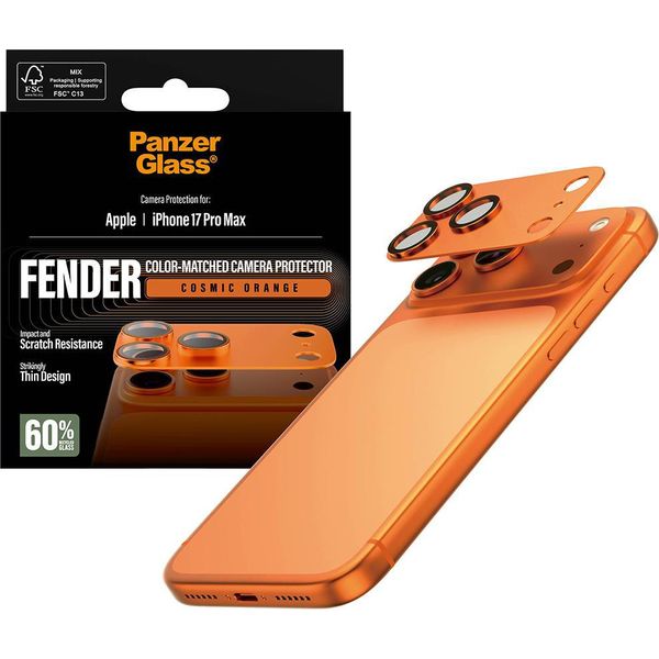 Panzerglass® Fender Camera Protector Arancione Cosmico Iphone 17 Pro Max, Apple, Apple - Iphone 17 Pro Max, Applicazione A Secco, Resistente Ai Graffi, Resistente Agli Urti, Arancione, 1 Pezzi-image