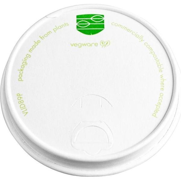 Coperchi Di Carta Compostabili Vegware 89 Per Tazze Da Caffè (1000 Pezzi)-image