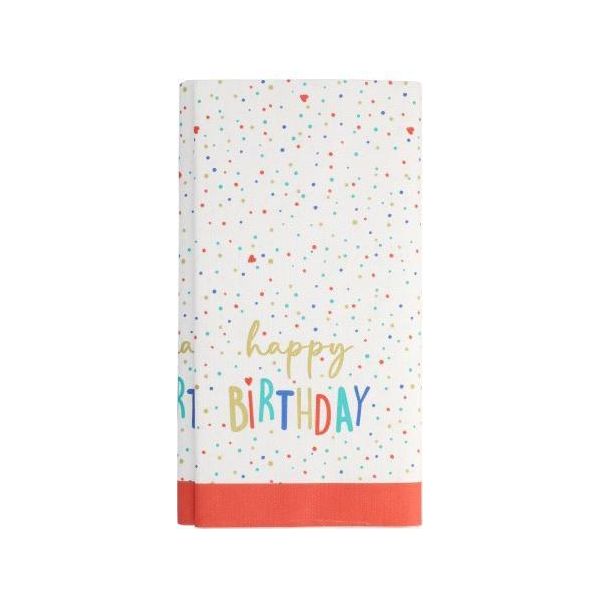 Tovaglia Di Carta Piegata "Happy Birthday"" 120 X 180 Cm 1 Pezzo."-image