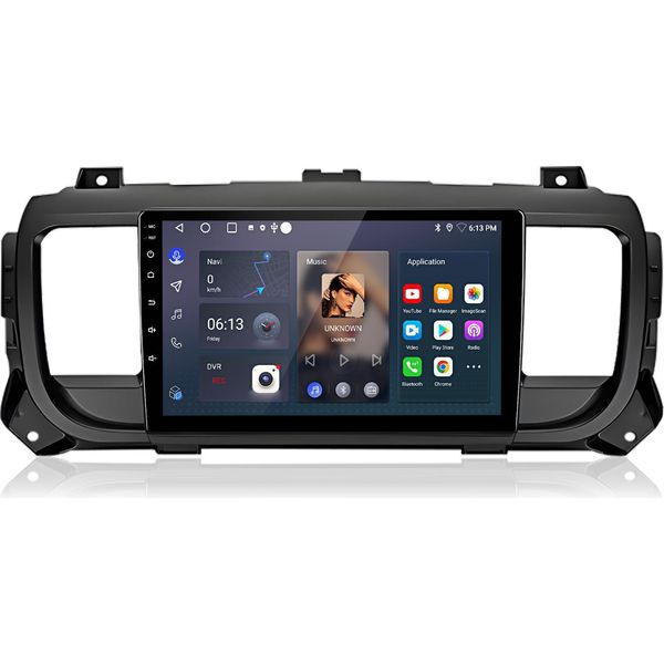 Autoradio Android Da 9 Pollici 6+128 Gb Per Citroen Jumpy Peugeot Expert Space Tourer 2016-2024 Carplay Android Auto 4G Wifi Gps Navi 8 Core Rds Dsp Dab+-image