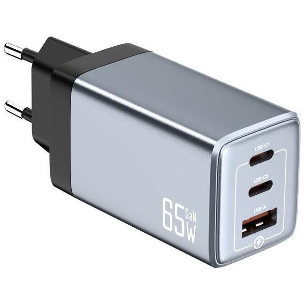 Caricabatterie Rapido Nextbatt 65W 2X Usb-C/1X USB-A - Nero/Grigio-image