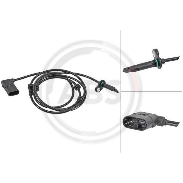 A.B.S. 32031 Sensore Di Velocità Della Ruota Oe 2059058804 Compatibile Con Classe C-image