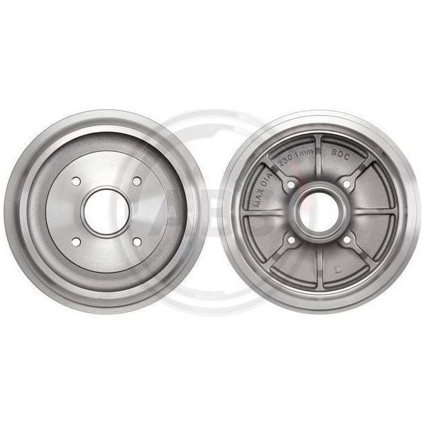 A.B.S. 3439-S Tamburo Freno Oe 424750 Compatibile Con 301, 208, 207, DS3, C3, C-Elysee-image