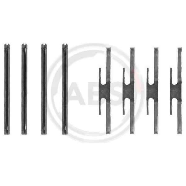 A.B.S. 1072Q Set Di Accessori, Pastiglie Freno A Disco Oe 5811182000 Compatibili Con Omega, Prairie-image