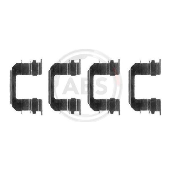 A.B.S. 1287Q Set Di Accessori, Pastiglie Freno A Disco Oe Compatibile Con Astra, Aveo, Epica, Evanda, Lacetti, Nubira, Rezzo, Vectra, Kalos, Leganza, Musso-image