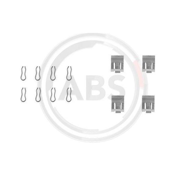 A.B.S. 1055Q Set Di Accessori, Pastiglie Freno A Disco Oe 0060749882 Compatibili Con Terra, Marbella, Malaga, Ibiza, Y10, Dedra, Uno, Panda, Croma-image
