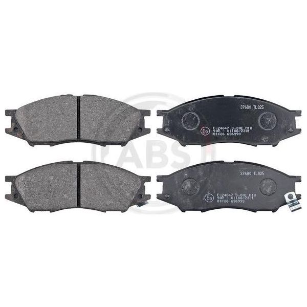 A.B.S. 37680 Set Di Pastiglie Freno, Freno A Disco Oe 410604M490 Compatibile Con Almera-image