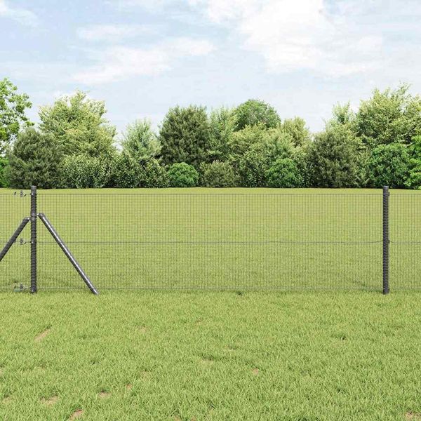 Maison Exclusive - Palo Della Recinzione Grigio 50 X 0,8 M (Rete 16 X 16 Mm)-image