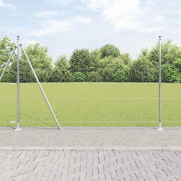 Maison Exclusive - Palo Della Recinzione Argento 100 X 1,4 M (Rete Da 36 Mm)-image