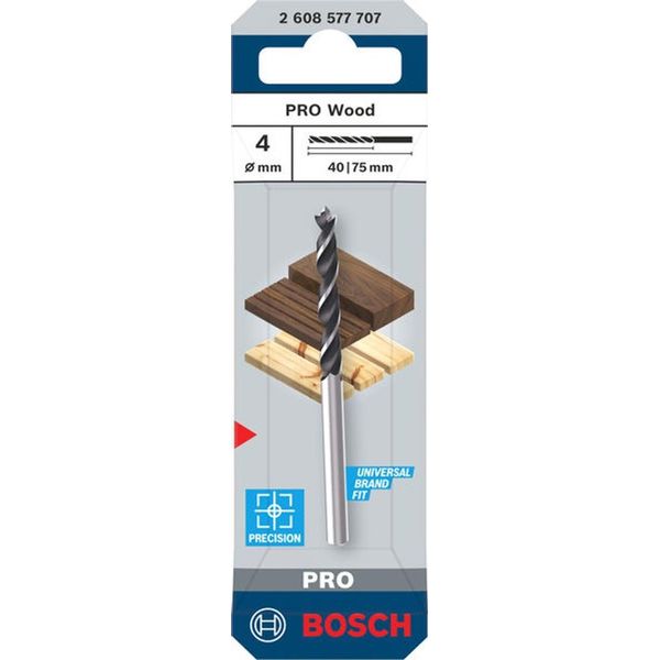 Punta Elicoidale Per Legno Bosch Pro Wood, 4X40X75 Mm-image