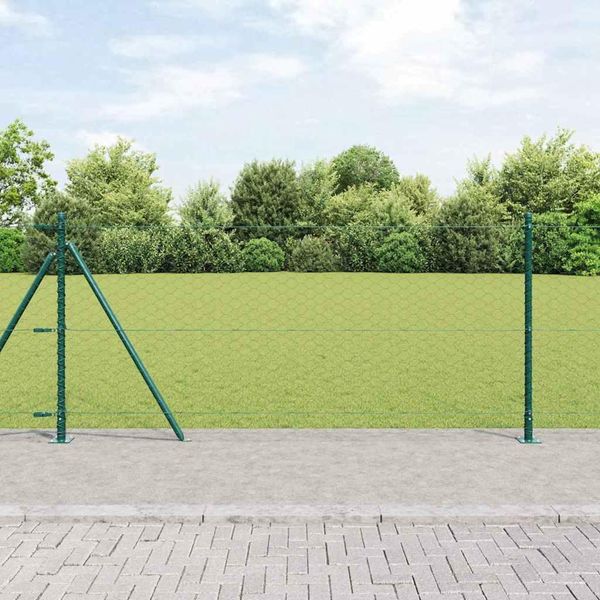 Maison Exclusive - Palo Della Recinzione Verde 50 X 0,8 M (Maglia Da 50 Mm)-image