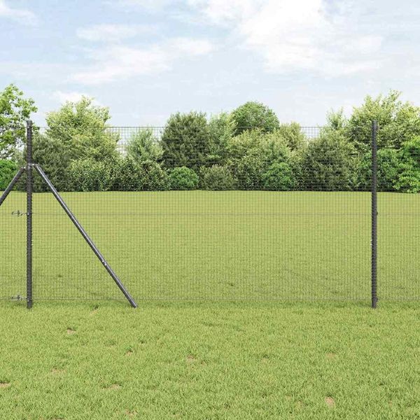 Maison Exclusive - Palo Della Recinzione Grigio 25 X 1,4 M (Rete Da 19 X 19 Mm)-image