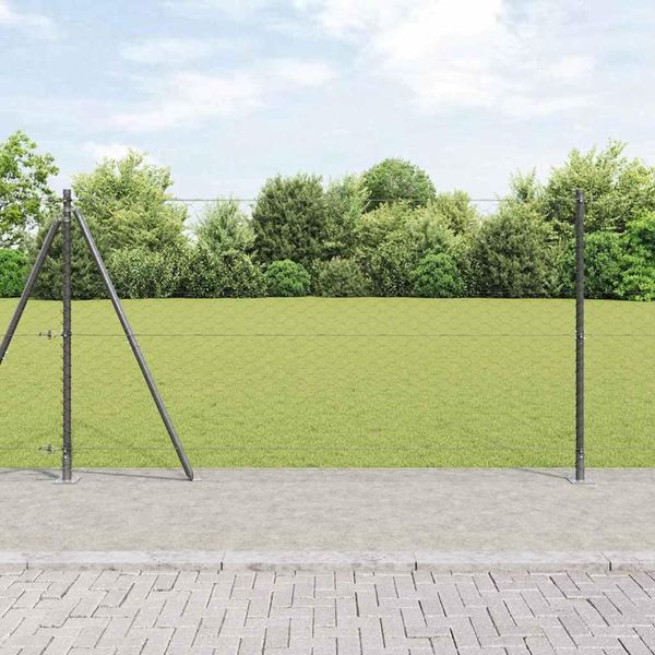 Maison Exclusive - Palo Della Recinzione Grigio 100 X 1,2 M (Rete 50 Mm)-image