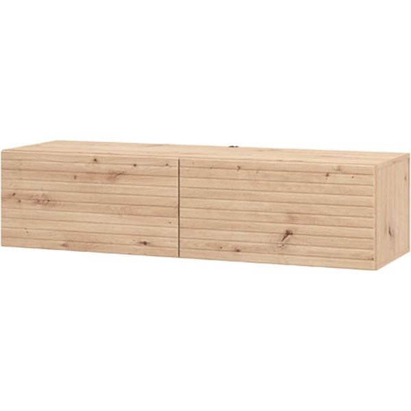 Dmora Mobile Porta Tv Colico 128X42X32H Cm Marrone Rovere Nodi, Un Ripiano 2 Ante-image