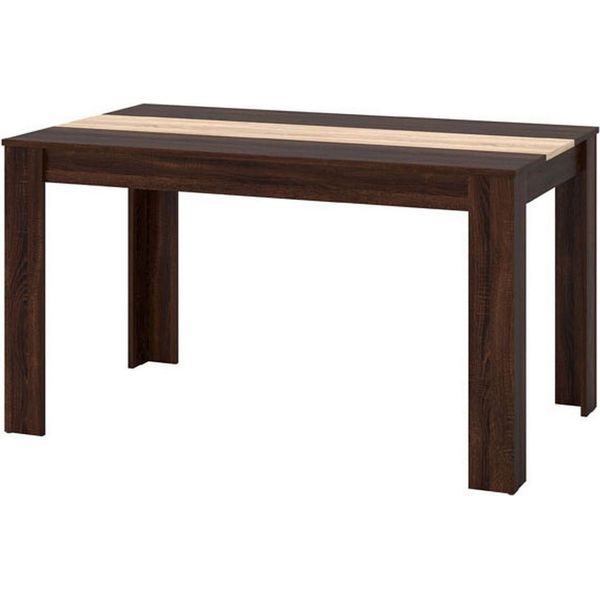 Dmora Tavolo Fisso Simala 135X81X75H Cm Marrone Noce, 6 Posti Forma Rettangolare-image