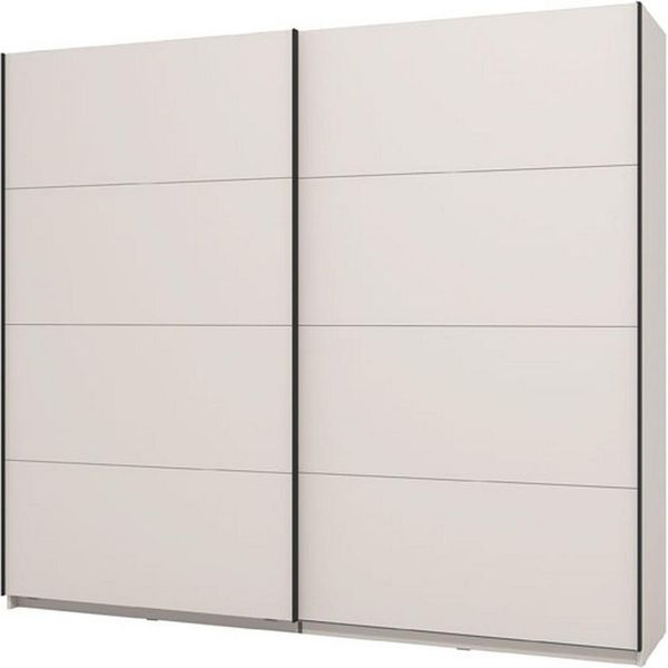 Dmora Guardaroba Grande Salemi 245X218H Cm Bianco Crema, 2 Ripiani Appendiabiti-image