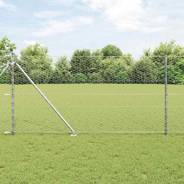 Maison Exclusive - Palo Della Recinzione Argento 100 X 1,4 M (Rete Da 36 Mm)-image