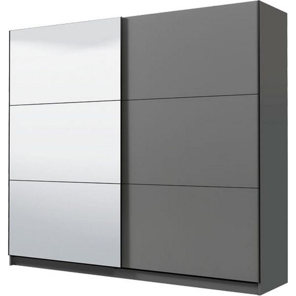 Dmora Guardaroba Grande Soncino 217X210H Cm Nero Antracite, Appendiabiti 8 Ripiani-image