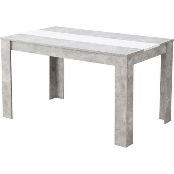 Dmora Tavolo Fisso Simala 135X81X75H Cm Grigio Cemento, 6 Posti Forma Rettangolare-image