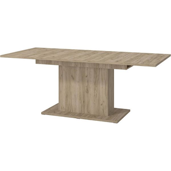 Dmora Tavolo Fisso Siano 160X92X76H Cm Marrone Noce, 6 Posti Forma Rettangolare-image