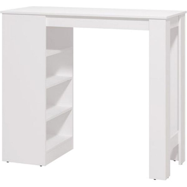 Dmora Tavolo Fisso Sedriano 120X50X105H Cm Bianco, 2 Posti Forma Rettangolare-image