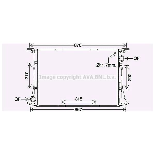 Ava AI2422 Radiatore Motore Oe 4G0121251N Compatibile Con A6 4G, A7 4G-image