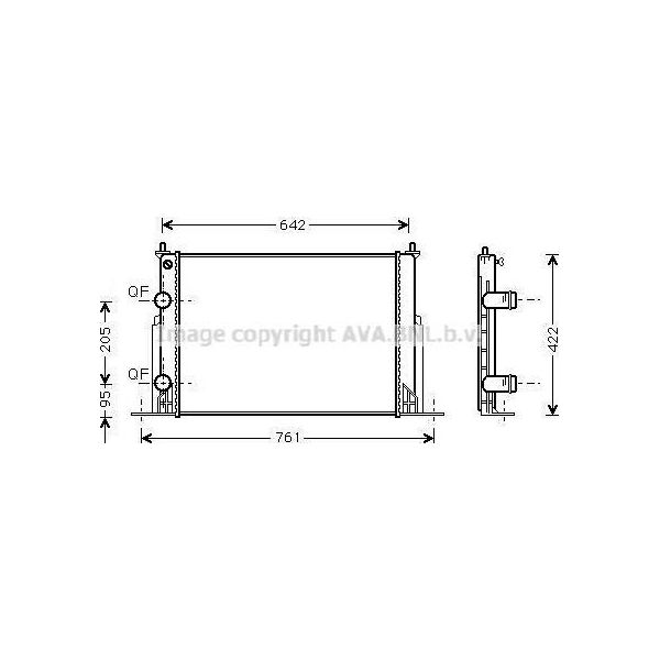 Ava FTA2244 Radiatore Motore Oe 46745809 Compatibile Con Stilo-image