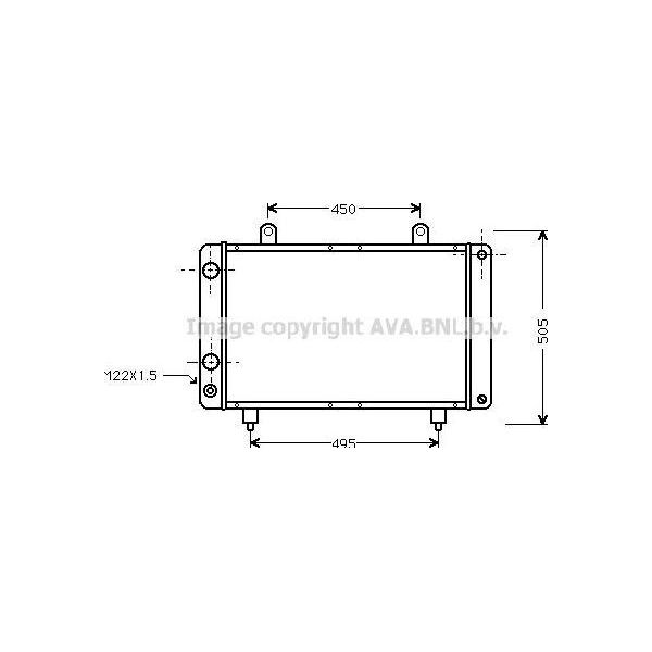 Ava PE2082 Radiatore Motore Oe 1300J9 Compatibile Con Ducato, J5-image